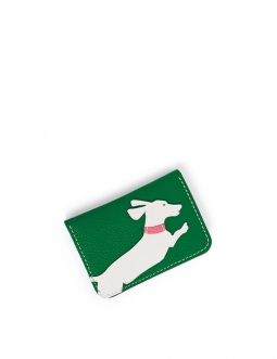 'En L'Air Carte Téckel' Porte Carte Cuir Nappa Lagon