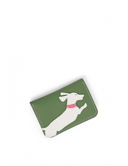 'En L'Air Carte Téckel' Porte Carte Cuir Nappa Asperge