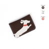 'En L'Air Carte Téckel'  Nappa Leather Card Holder Chocolate