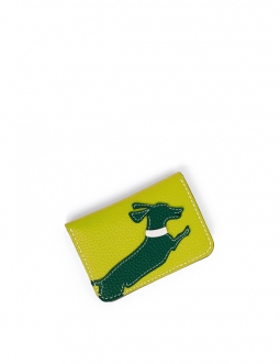 'En L'Air Carte Téckel'  Nappa Leather Card Holder Paille