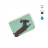 'En L'Air Carte Téckel'  Nappa Leather Card Holder Opaline