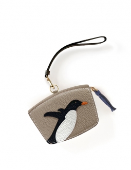 'En L'Air Monnaie Pingouin'  Nappa Leather Wallet Warm grey
