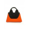 'Chantilly Le chat' Sac à main Cuir Nappa orange & Or