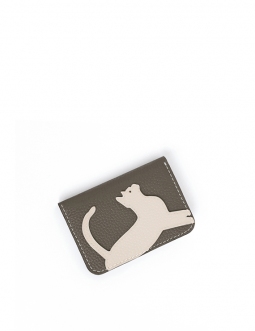 'En L'Air Carte Le Chat' Porte Carte Cuir Nappa Éléphant