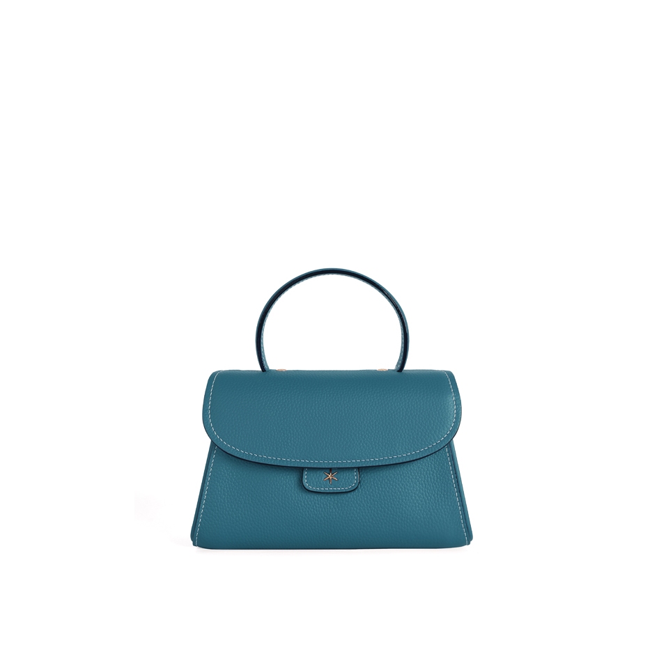 'Chantilly Bis' Nappa Leather handbag Indigo & Gold