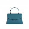 'Chantilly Bis' Sac à main Cuir Nappa Indigo & Or