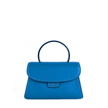 'Chantilly Bis' Nappa Leather handbag Cyan & Gold