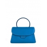 'Chantilly Bis' Sac à main Cuir Nappa Cyan & Or