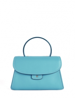 'Chantilly Bis' Sac à main Cuir Nappa Azur & Or