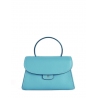 'Chantilly Bis' Sac à main Cuir Nappa Azur & Or