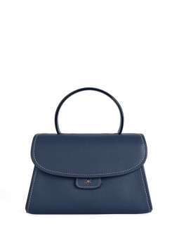 'Chantilly Bis' Sac à main Cuir Nappa Bleu Nuit & Or