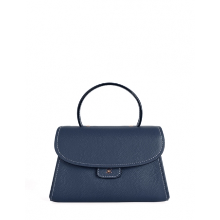 'Chantilly Bis' Sac à main Cuir Nappa Bleu Nuit & Or