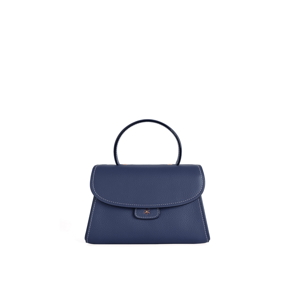 'Chantilly Bis' Sac à main Cuir Nappa Marine & Or