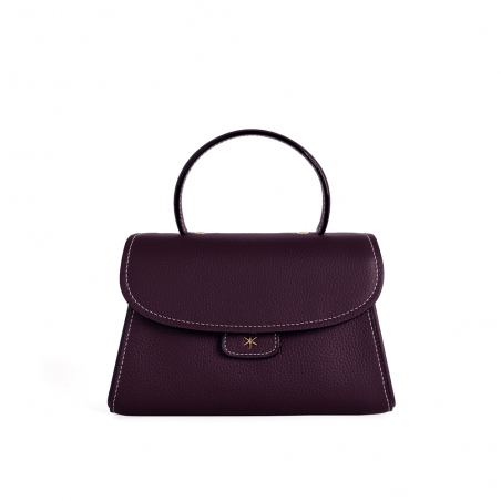'Chantilly Bis' Nappa Leather handbag Dark Purple & Gold