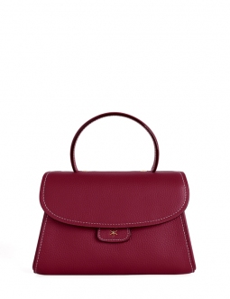 'Chantilly Bis' Sac à main Cuir Nappa Bordeaux & Or