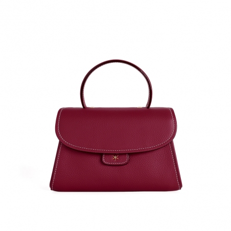 'Chantilly Bis' Nappa Leather handbag Dark Red & Gold