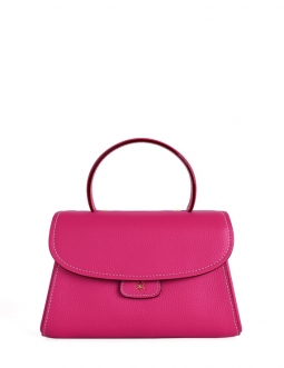 'Chantilly Bis' Sac à main Cuir Nappa Fuchsia & Or