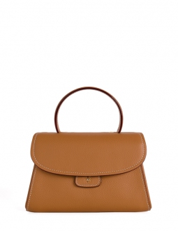 'Chantilly Bis' Sac à main Cuir Nappa Cognac & Or