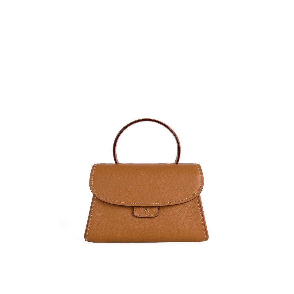 'Chantilly Bis' Nappa Leather handbag Cognac & Gold