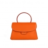 'Chantilly Bis' Sac à main Cuir Nappa Orange & Or
