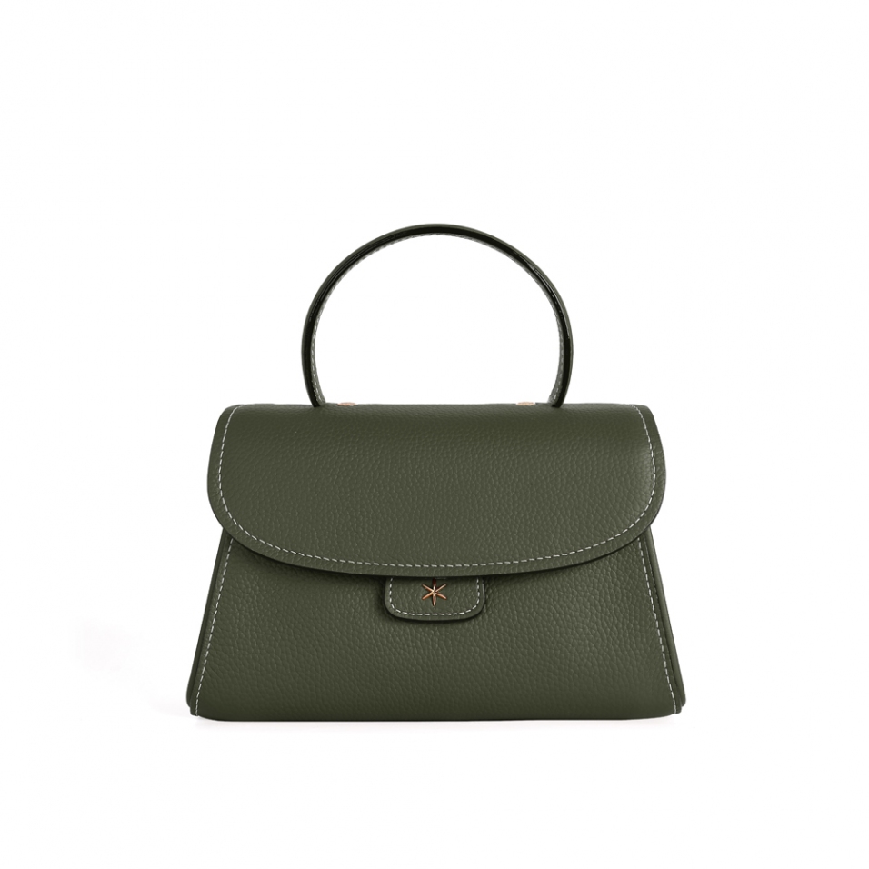 'Chantilly Bis' Sac à main Cuir Nappa Taiga & Or