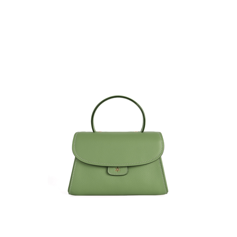'Chantilly Bis' Sac à main Cuir Nappa Asperge & Or