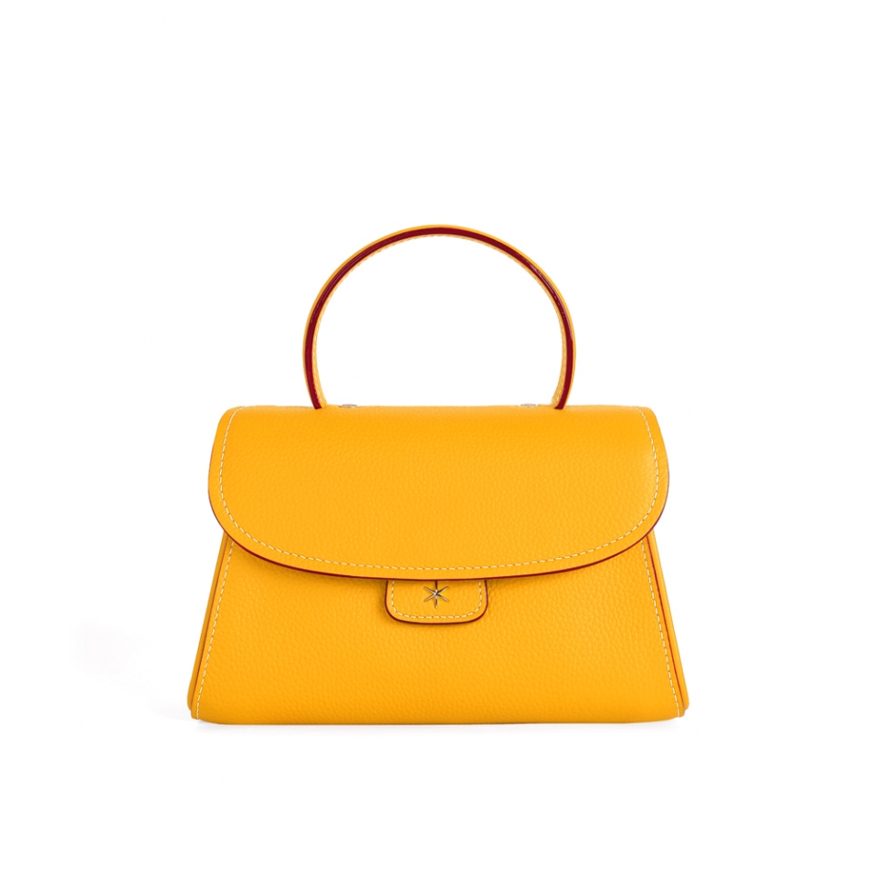 'Chantilly Bis' Sac à main Cuir Nappa Miel & Or