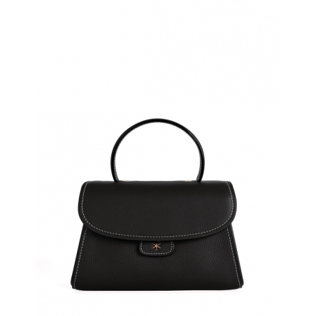 'Chantilly Bis' Sac à main Cuir Nappa Ébène & Or