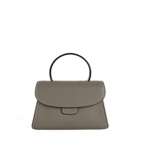 'Chantilly Bis' Nappa Leather handbag Elephant Grey & Gold