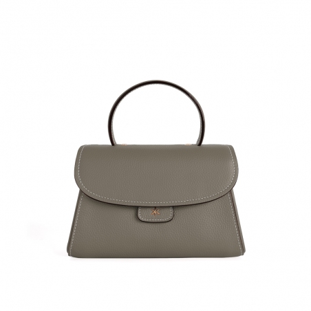 'Chantilly Bis' Nappa Leather handbag Elephant Grey & Gold