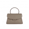 'Chantilly Bis' Sac à main Cuir Nappa Tourterelle & Or