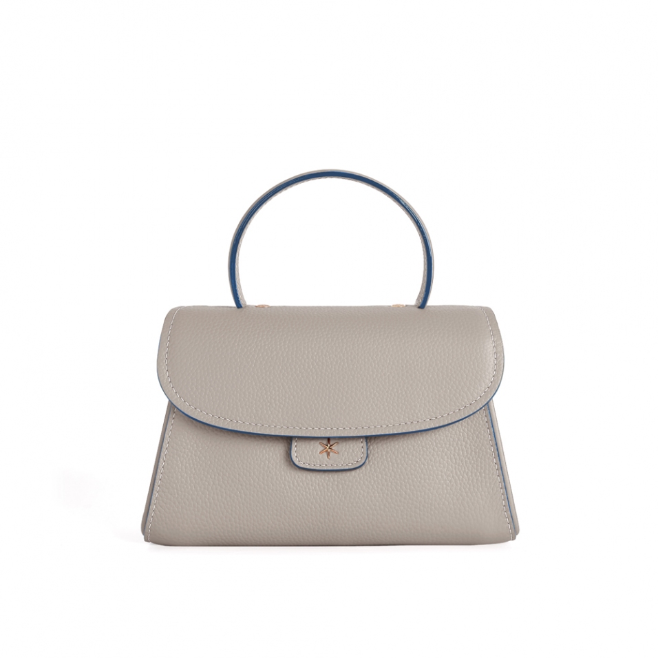 'Chantilly Bis' Sac à main Cuir Nappa Perle & Or