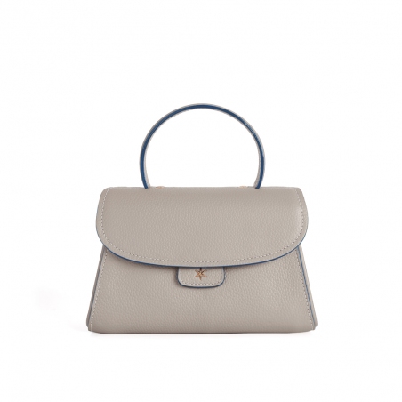 'Chantilly Bis' Nappa Leather handbag Pearl Grey & Gold