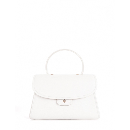 'Chantilly Bis' Sac à main Cuir Nappa Neige & Or