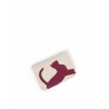 'En L'Air Carte Le Chat'  Nappa Leather Card Holder Cream