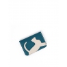 'En L'Air Carte Le Chat' Porte Carte Cuir Nappa Indigo