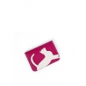 'En L'Air Carte Le Chat' Porte Carte Cuir Nappa Fuchsia