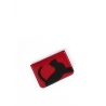 'En L'Air Carte Le Chat'  Nappa Leather Card Holder Red