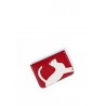 'En L'Air Carte Le Chat'  Nappa Leather Card Holder Red