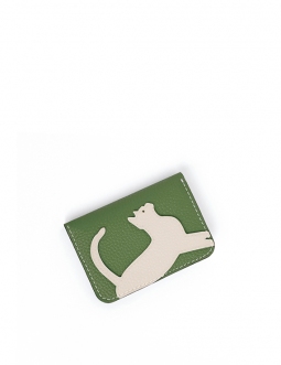 'En L'Air Carte Le Chat' Porte Carte Cuir Asperge
