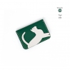 'En L'Air Carte Le Chat' Porte Carte Cuir Nappa Vert Pin