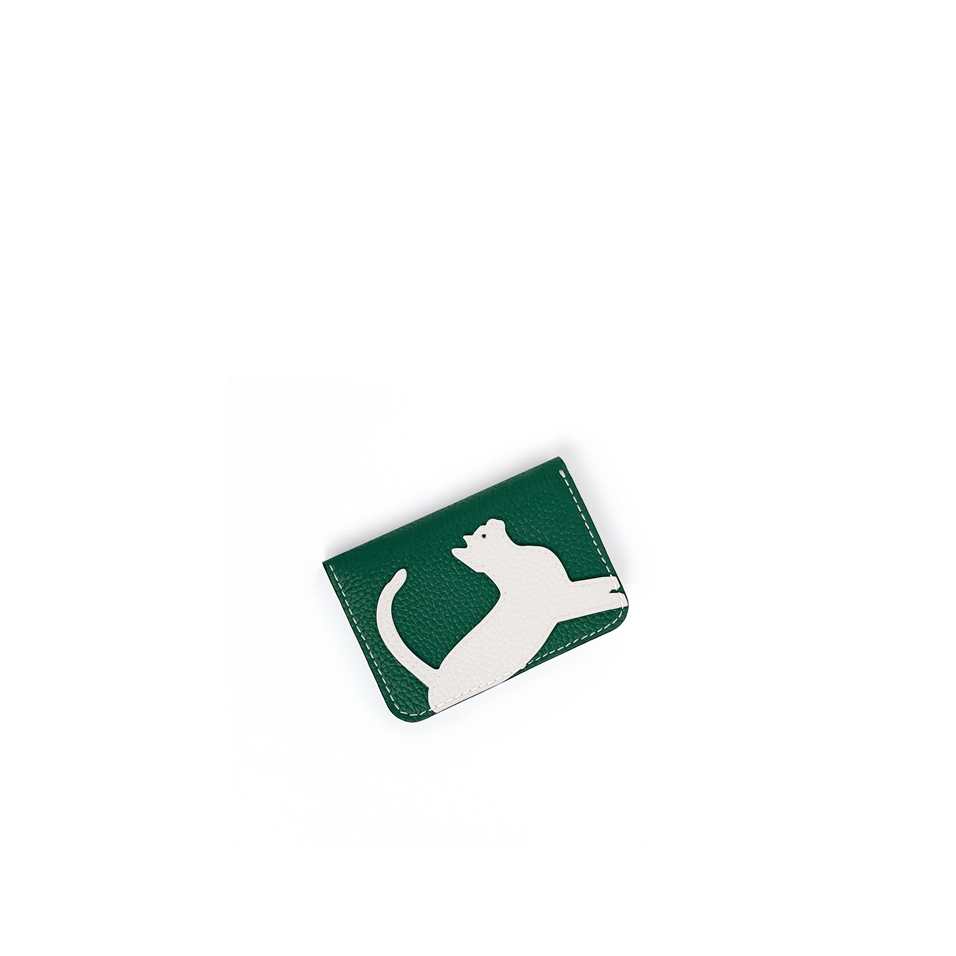 'En L'Air Carte Le Chat'  Nappa Leather Card Holder
