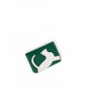 'En L'Air Carte Le Chat' Porte Carte Cuir Nappa Vert Pin