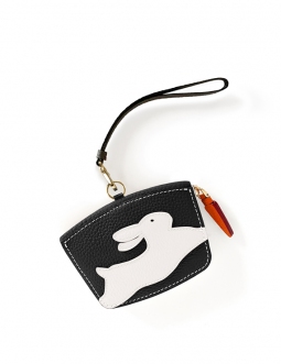 'En L'Air Monnaie Lièvre' Nappa Leather Wallet EBENE