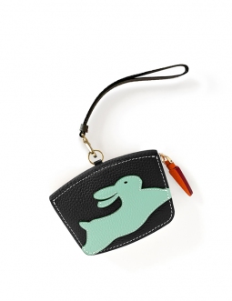 'En L'Air Monnaie Lièvre' Nappa Leather Wallet Black