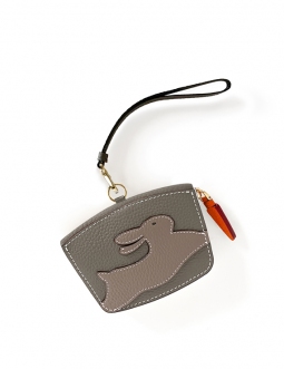 'En L'Air Monnaie Lièvre' Nappa Leather Wallet Elephant Grey