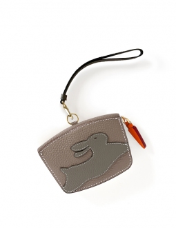 'En L'Air Monnaie Lièvre' Nappa Leather Wallet Warm Grey