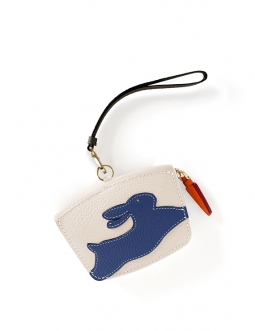 'En L'Air Monnaie Lièvre' Nappa Leather Wallet Cream