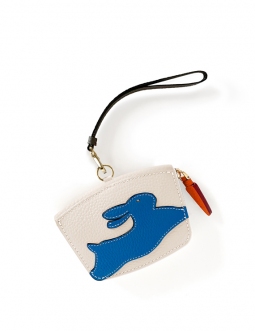 'En L'Air Monnaie Lièvre' Nappa Leather Wallet Cream