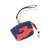 'En L'Air Monnaie Lièvre' Porte Monnaie Cuir Nappa Marine